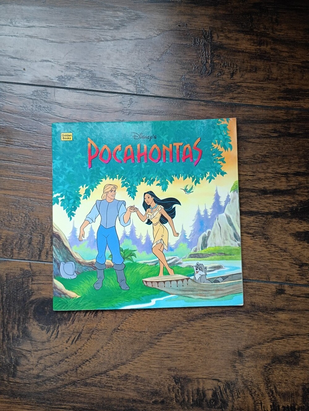 1998 Disney Pocahontas Children's Storybook - Green Cover